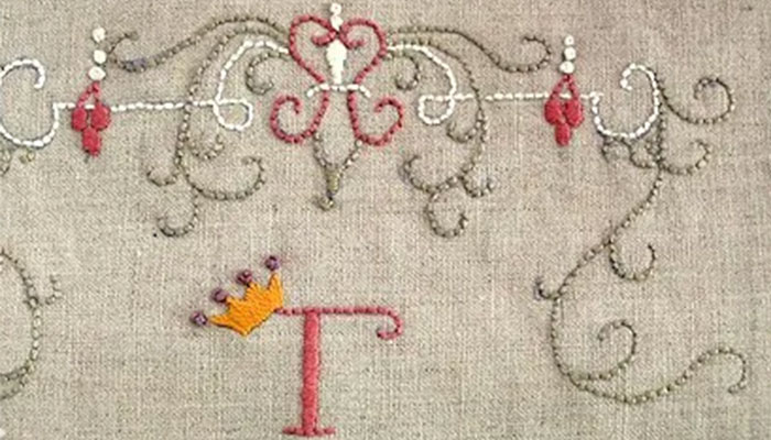 طرح‌های حروف گلدوزی