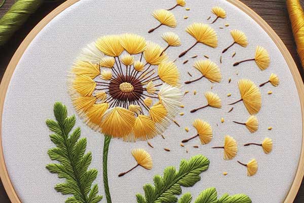 طرح گلدوزی قاصدک