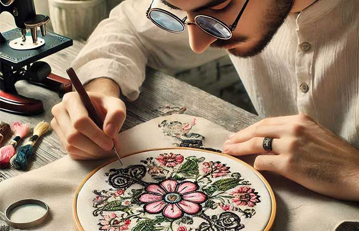 نقش گلدوزی در لباسهای سنتی