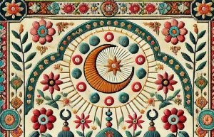 طرح خام گلدوزی جانماز