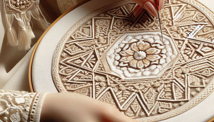 مراحل اجرای خامه‌دوزی 