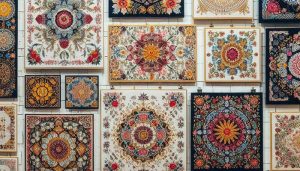 آموزش دیوارکوب گلدوزی