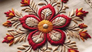 آموزش گلدوزی گل پنج پر