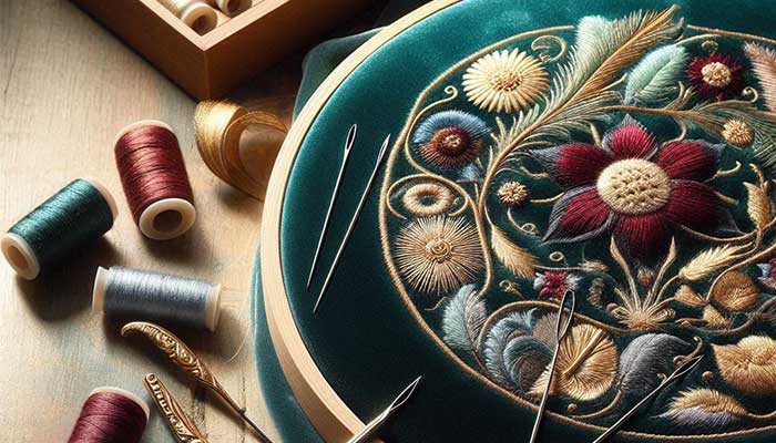 نکات تکمیلی برای گلدوزی حرفه‌ای روی مخمل