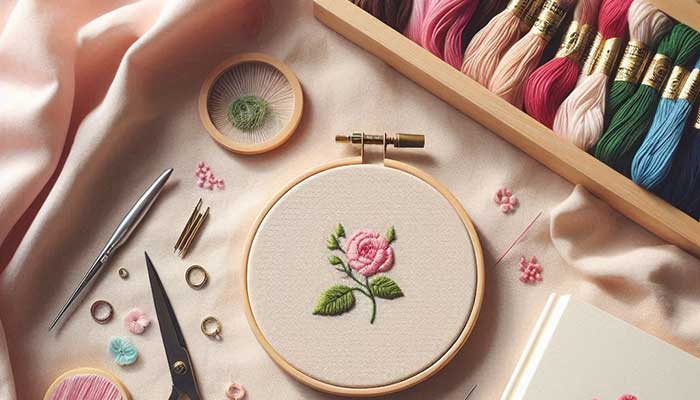 ابزارهای ضروری برای گلدوزی دستی