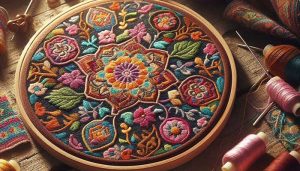 آموزش گلدوزي روي نمد