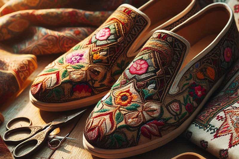 نخ‌ها و موادی گلدوزی