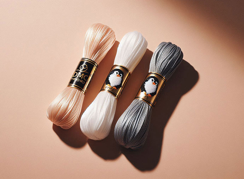 بهترین استفادهها از نخ دمسه و پنگوئن در گلدوزی